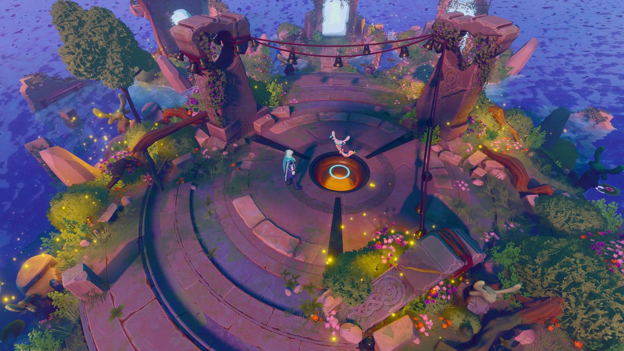 Official screenshot 2: a stone platform ringed by vegetation